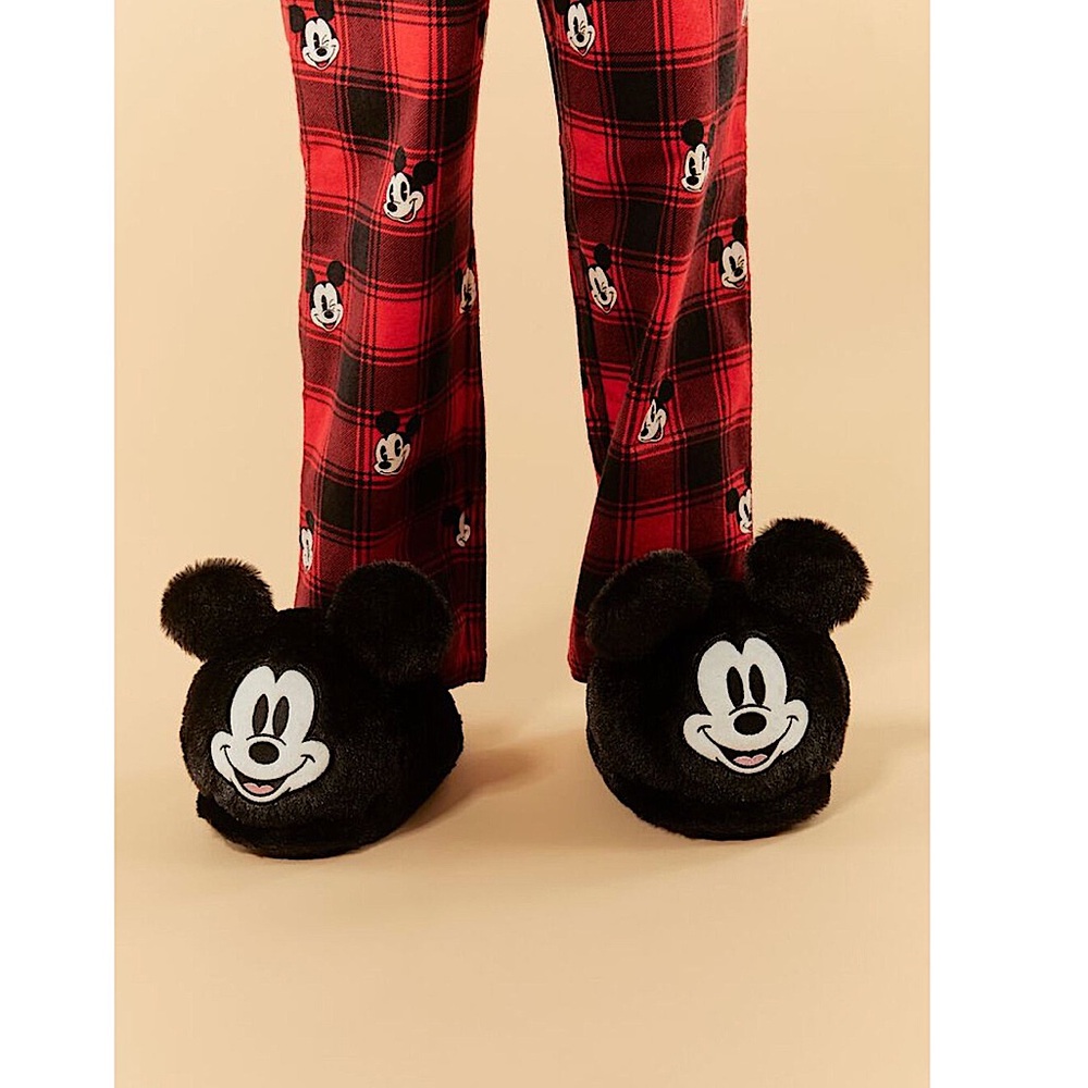 KIDS MICKEY MOUSE PLUSH HOUSE SLIPPERS SIZE SMALL